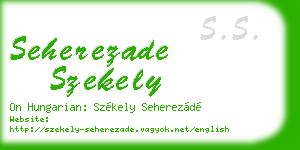 seherezade szekely business card