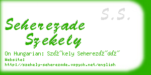 seherezade szekely business card